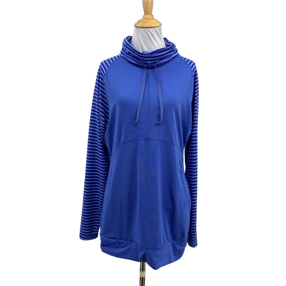 Mountain Hardwear Sweatshirt Womens M Medium Astral Turtleneck Striped Pullover